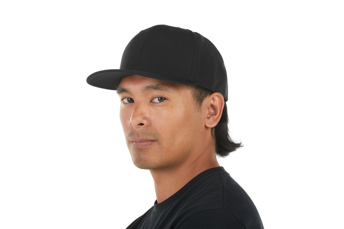 recycled-poly-classic-6-panel-hat-s4 WebPDP-HAT001002_Recycled_Poly_Classic_6Panel_Hat_Black_Studio_Harper_Studios_0723_Side_3__HAT001002OS.jpg